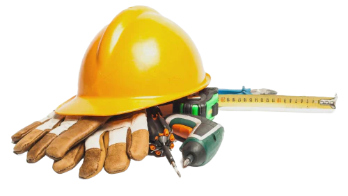 helmet and tools